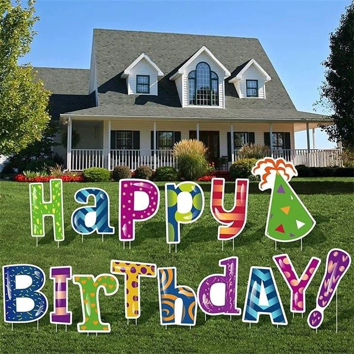 Outdoor Lawn Decorations PP Yard Signs